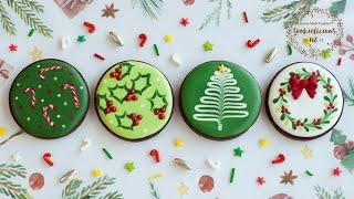 Simple & Easy Christmas Cookies ~ 4 Designs of Wet-on-wet Techniques