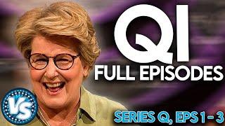 QI Series Q Full Episodes 1 - 3! Funny Rounds!