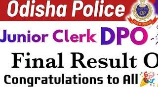 odisha police dpo jr clerk result published cut off 392 marks for ur categories very high cutoff