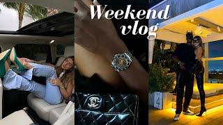 Miami vlog  weekend mornings, Miami sunsets, at home blow out + what's in my LV beauty travel bag!