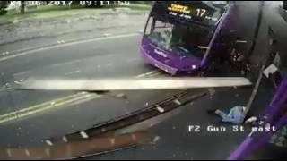 Man Rammed By Speeding Out-Of-Control Bus, Miraculously Gets Up Unscathed & Enters Pub Like A Boss