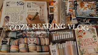 cozy reading vlog ️ reading + annotating, book shopping & decorating my reading journal ️