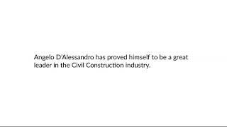 Angelo D'Alessandro - Founder, Dalessandro Contracting Group (DCG)