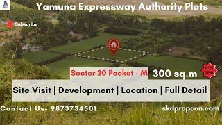 Yamuna Expressway Plots,YEIDA Plots Sector 20, 300 sqm Pocket M | Plots Detailed Video #yiedaupdate