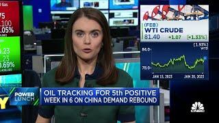 Oil tracking for 5th positive week as China demand rebounds