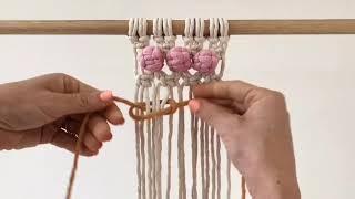 How to make a hidden Berry Knot / Macrame