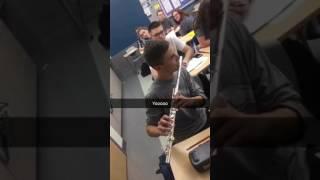 Mask off played on flute IN SCHOOL