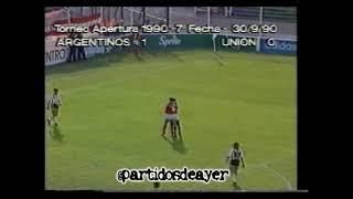 GOL VIDAL GONZALEZ (ARGENTINOS) A UNION 1990