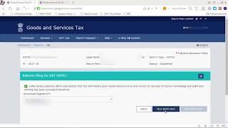 How to File return with DSC in GST portal