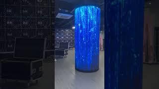 Flexible modules make cylinder display so great!!!  #ledsino#flexibledisplay#ledscreen#leddisplay