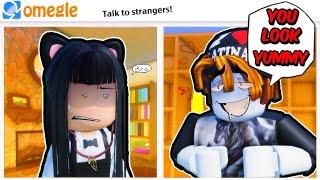 GIRL VOICE Trolling Famous Creators in Roblox Omegle! (Hilarious )