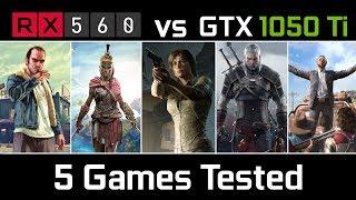 RX 560 4GB OC vs GTX 1050TI OC | Core i5-3570 | Test In 5 Games | 2019