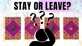 Should you STAY or GO? (romantic love) Tarot Reading