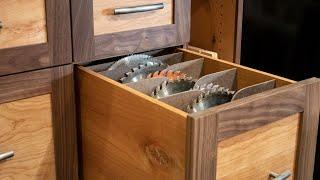 Designing On The Fly A Table Saw Blade Storage Drawer For Shop Cabinets