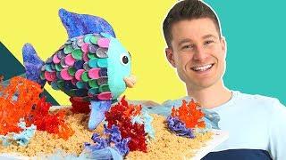 Dan Bakes a Rainbow Fish Cake  Challenge #19 | Dan Can Bake It | Food Network