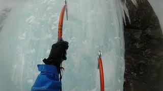 Ice climbing fall