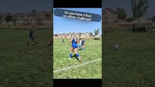 Hard Collision on Ball! #makethecall #soccer #referee #pov