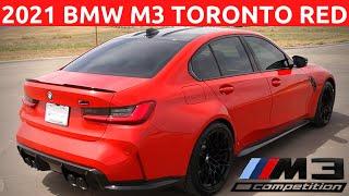 2021 BMW M3 G80 | Toronto Red Metallic | Exterior | Interior | Exhaust | Revs | Pulls