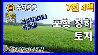 #933 포항 북구 청하면 토지 #다음공인중개사 #010-2622-8488 #체류형쉼터