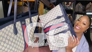 Gucci Ophidia Tote Navy Blue | MakeupMesha