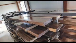 Walnut Suar Wood Live Edge Shelving Floating Shelves