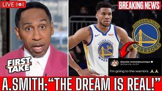 FIRST TAKE | BREAKING: "Golden State Warriors TRADING To Giannis Antetokounmpo IS REAL!"- Stephen A.