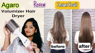 Best Budget Hot Air Brush? AGARO Hair Dryer Brush Tested! | AGARO Hot Air Brush Review + Demo