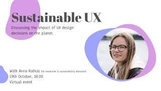 Sustainable UX | Ladies that UX Stockholm