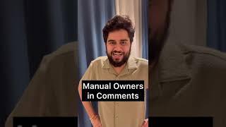 Everytime someone praises Automatic Cars, Manual owners in Comments