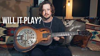 100 Year Old Guitar in ROUGH Shape.. Will it Play?