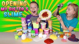 Opening Alyssa's Slime!!! Food Slime Challenge!