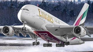 ️ 60 MINS of WINTER PLANE SPOTTING at Zurich Airport Switzerland  80 PLANE TAKEOFFS and LANDINGS