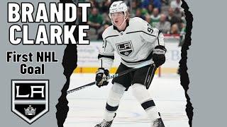 Brandt Clarke #92 (Los Angeles Kings) first NHL goal Feb 17, 2024