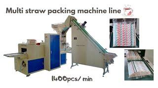 Multi straw packing machine line;bulk drinking straw packing machine