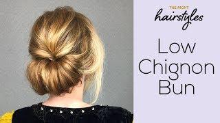 Low Chignon Bun - Easy Tutorial by TRHs