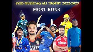 TOP 10 Batsmans - Syed Mustaq Ali Trophy - 2022-2023