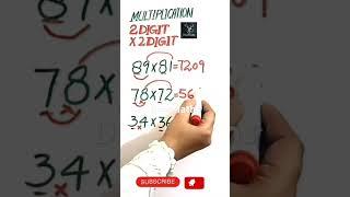 Two Digits Multiplication Trick DeerMaths #maths #multiplication