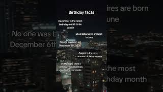 Birthday facts