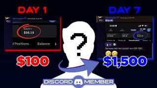 How My Discord Student Flipped $100 To $1500 In 1 Week! (How To Flip Small Trading Accounts)