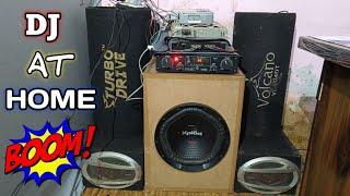 Power Full Bass Dj Set-up At Home | 3 Subwoofer 2 Speaker 3 Amplifier 2 Twitter 2 Power Supply Play