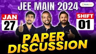 JEE Main 2024 Paper Discussion & Solution | 27 Jan Shift 1 | Rankplus | #rankplus #jee2024