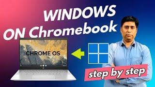 How To Install Windows On ChromeBook 2024 | Run Windows 10 / 11 Install On Chromebook | HP Pro C640