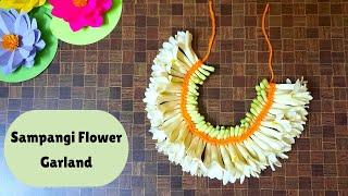 How To String Sampangi Flower Garland / Tuberose Garland | Harini Creations