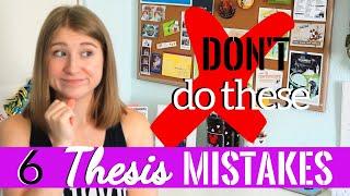 6 MASTER'S THESIS WRITING MISTAKES THAT PUT MY DEFENSE 6 WEEKS BEHIND // Master's Degree