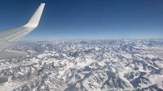 View from the window of Delhi to Leh flight