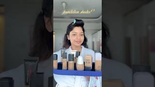 Swatching all my FOUNDATIONS #ashortaday #shorts