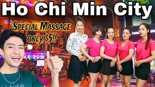 Night Walk in Ho Chi Minh City | Exploring Massage Centers & City Life