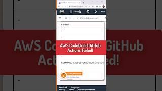 COMMAND_EXECUTION_ERROR in AWS CodeBuild - GitHub Actions | Docker pull failed