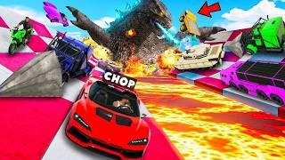 GTA 5 ESCAPING THE GODZILLA FACE TO FACE CHALLENGE WITH CHOP