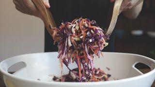 보라 양배추 샐러드 | 레몬 드레싱과 마요네즈 드레싱 | 면역력 뿜뿜 | purple cabbage salad | easy+healthy